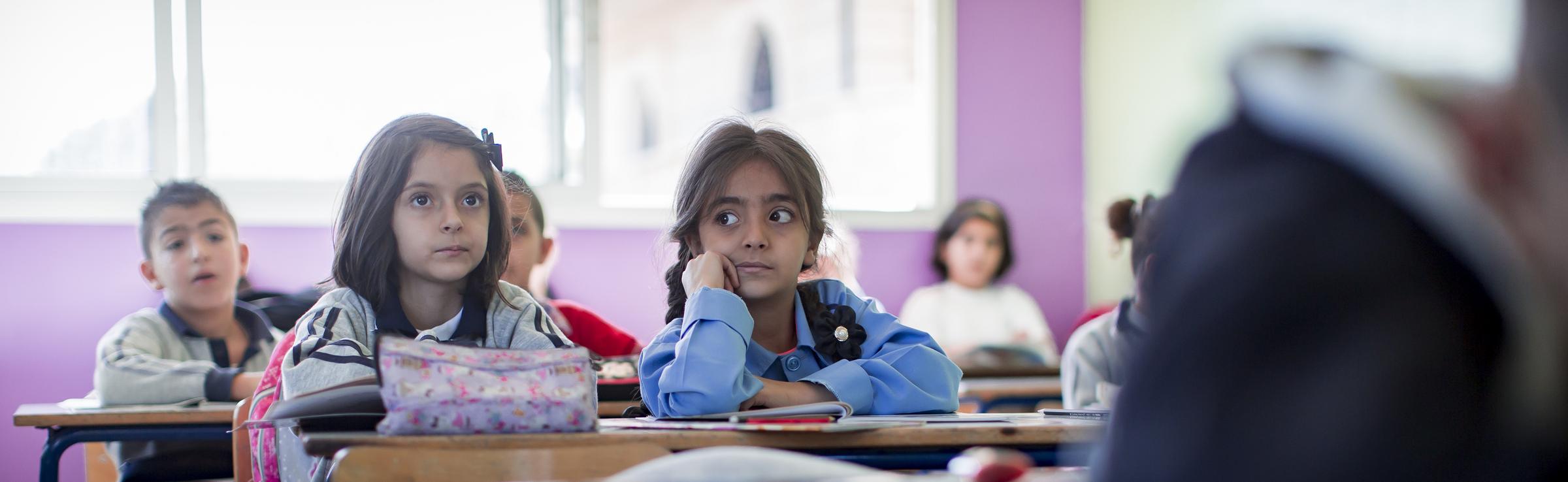Gefluechtete Kinder im Libanon im Unterricht (Foto: Jakob Studnar)