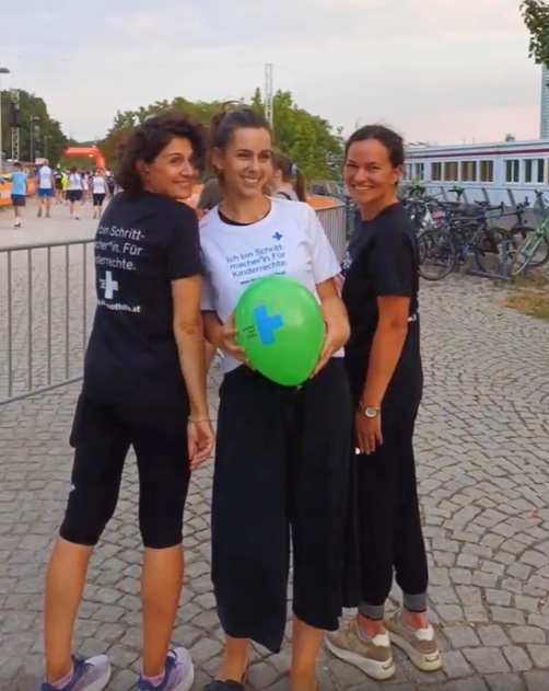 Mitarbeiter*innen von A1 Digital und der Kindernothilfe Österreich beim Vienna Business Run 2024. (Foto: Saleh Elkaza)