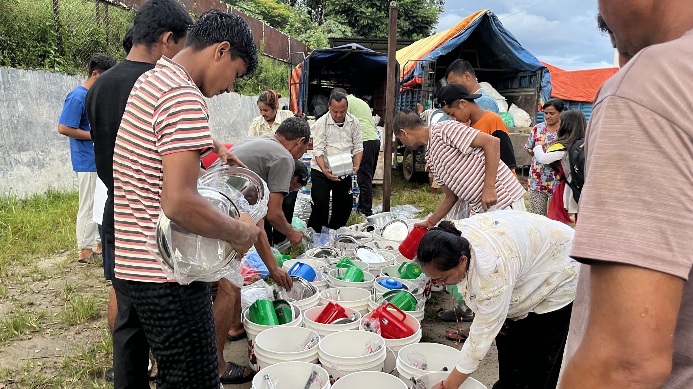 Soforthilfe für die Betroffenen der Sturzflut in Nepal, August 2026. (Foto: Kindernothilfetpartner UMN)