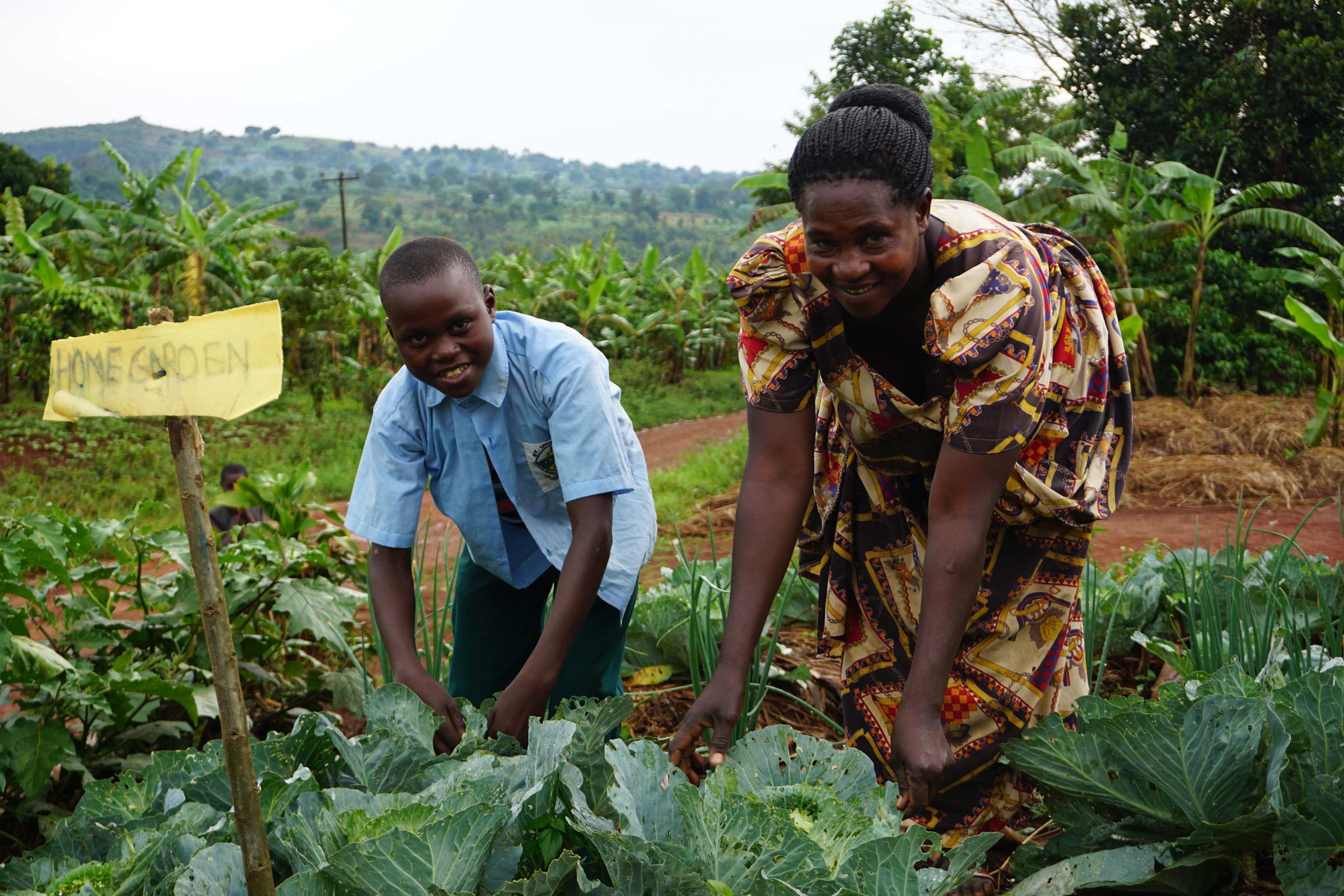 Reportage Uganda: Aufschwung am Äquator; Foto: Zwei Personen bei der Feldarbeit (Quelle: Ludwig Grunewald / Kindernothilfe) Reportage Uganda: Aufschwung am Äquator; Foto: Zwei Personen bei der Feldarbeit (Quelle: Ludwig Grunewald / Kindernothilfe)